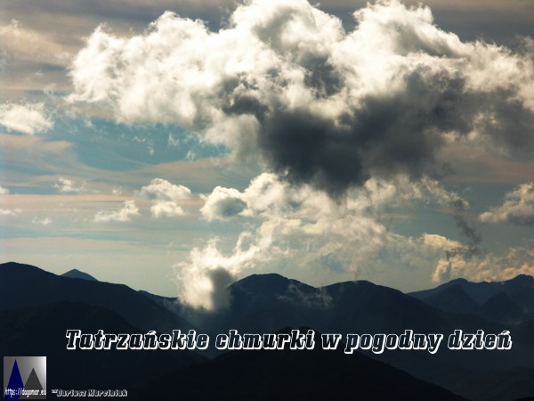 chmury nad graniami Tatr